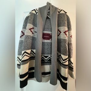 Cardigan sweater Open Shawl neck.